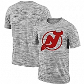 New Jersey Devils 2018 Heathered Black Sideline Legend Velocity Travel Performance T-Shirt,baseball caps,new era cap wholesale,wholesale hats